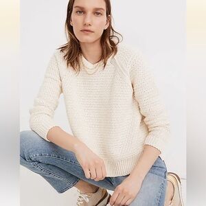 Madewell Open-Stitch Hopedale Pullover Sweater